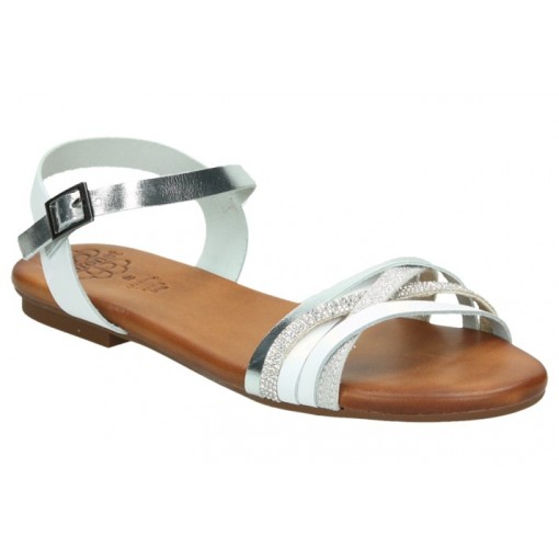 SANDALIA DE MUJER COLOR BLANCO CON PLATAFORMA MODELO 2737 PORRONET