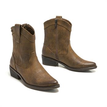 BOTIN CAMPERO MUSTANG MARRON | Mayka Moda tienda online