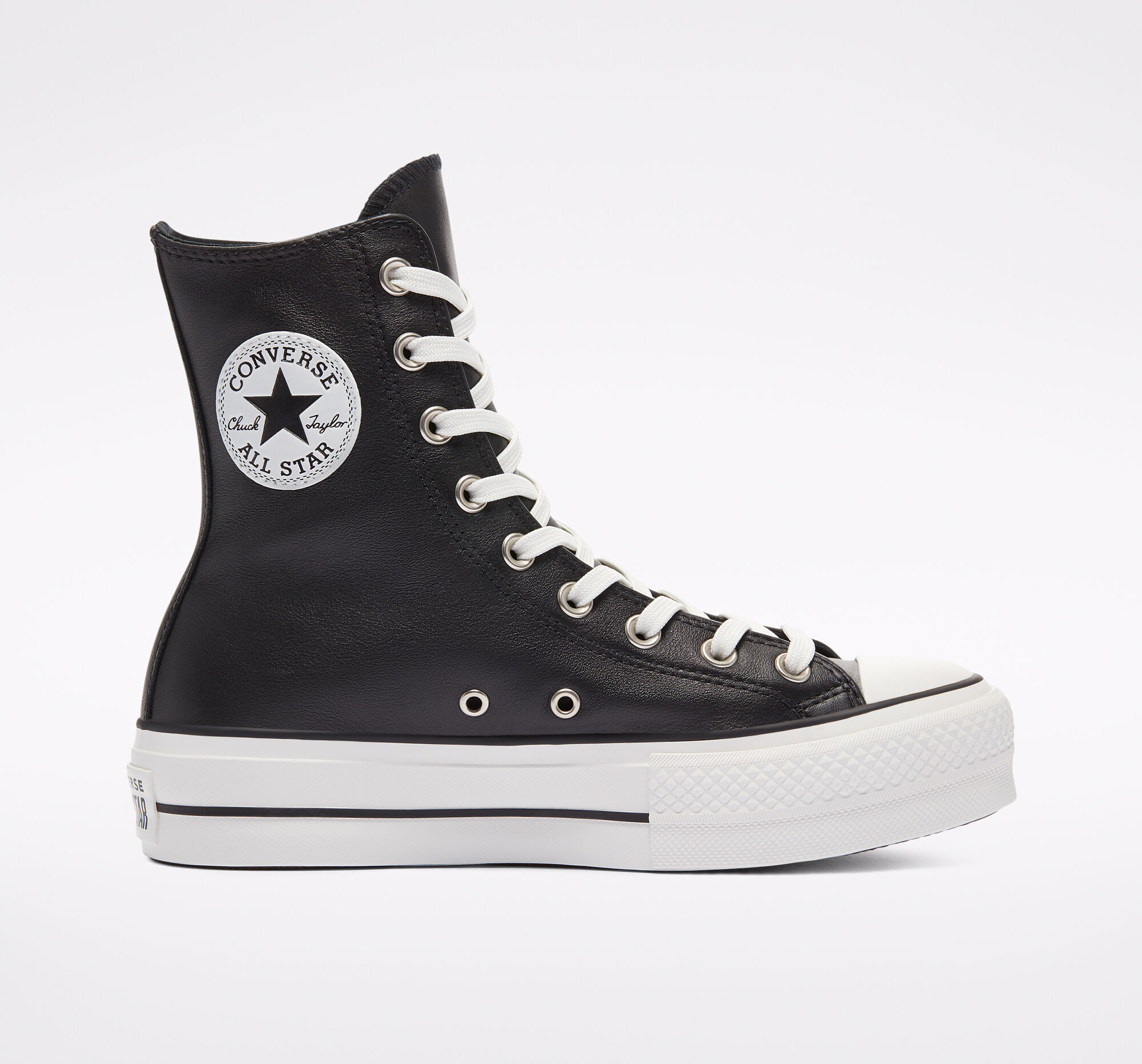 BOTIN PIEL PLATAFORMA CONVERSE NEGRO