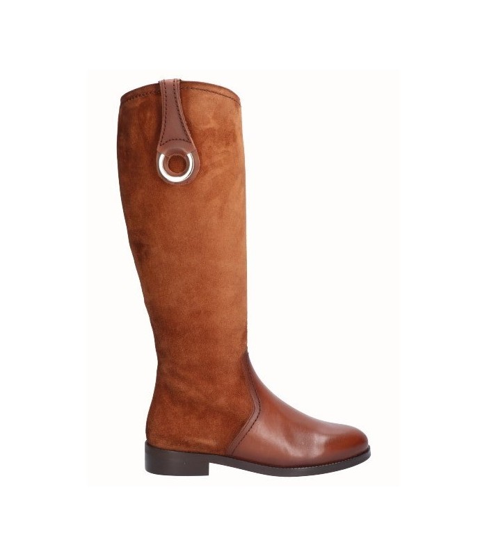 BOTA ELENA VIGUERA SERRAJE CUERO | Mayka Moda tienda online