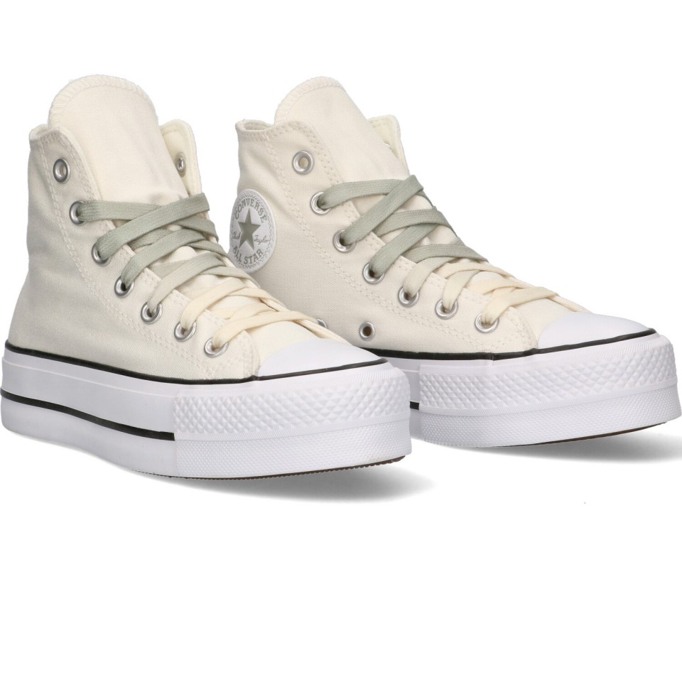 rescate mecánico ancla BOTIN PLATAFORMA CTAS LIFT HI CONVERSE BLANCO ROTO | Mayka Moda tienda  online