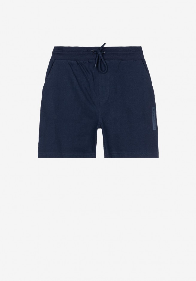 PANTALON CORTO TIFFOSI FLEECE MARINO