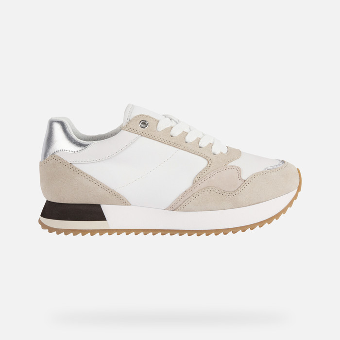 ZAPATILLA DEPORTIVA GEOX BLANCO/TAUPE