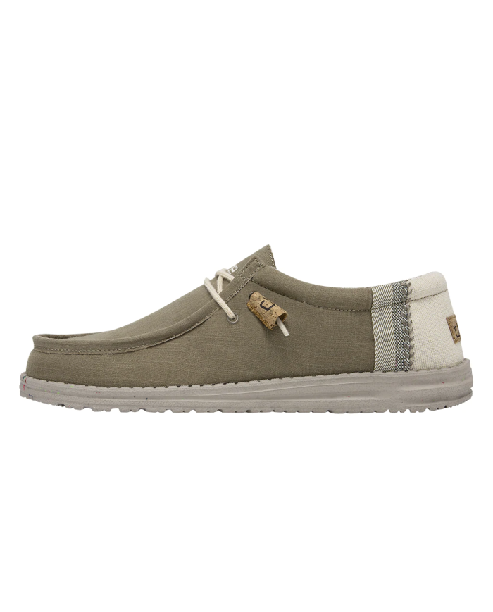ZAPATILLA WALLY LINEN NATURAL DUDE VERDE
