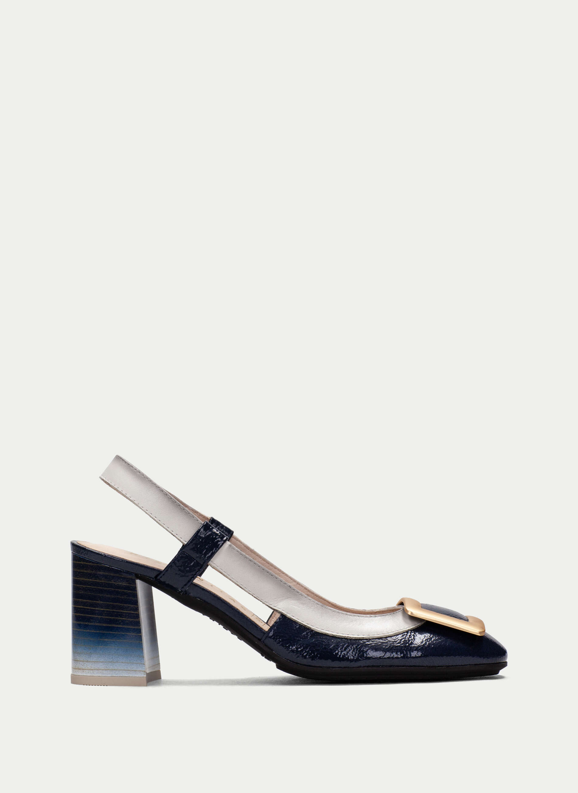 ZAPATO DESTALONADO TACON HISPANITAS MARINO