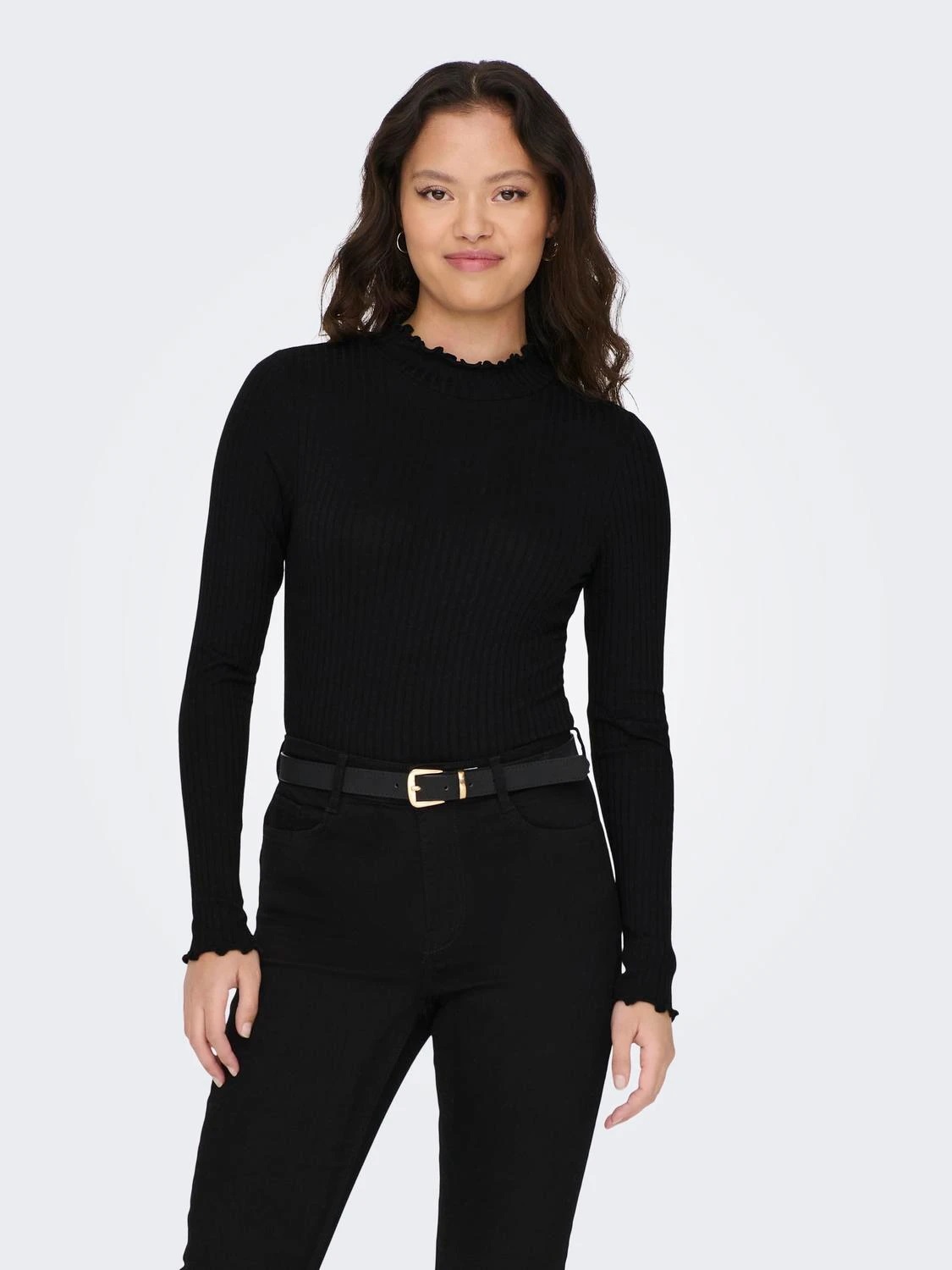 CAMISETA JDY FRANSISKA HIGHNECK NEGRO