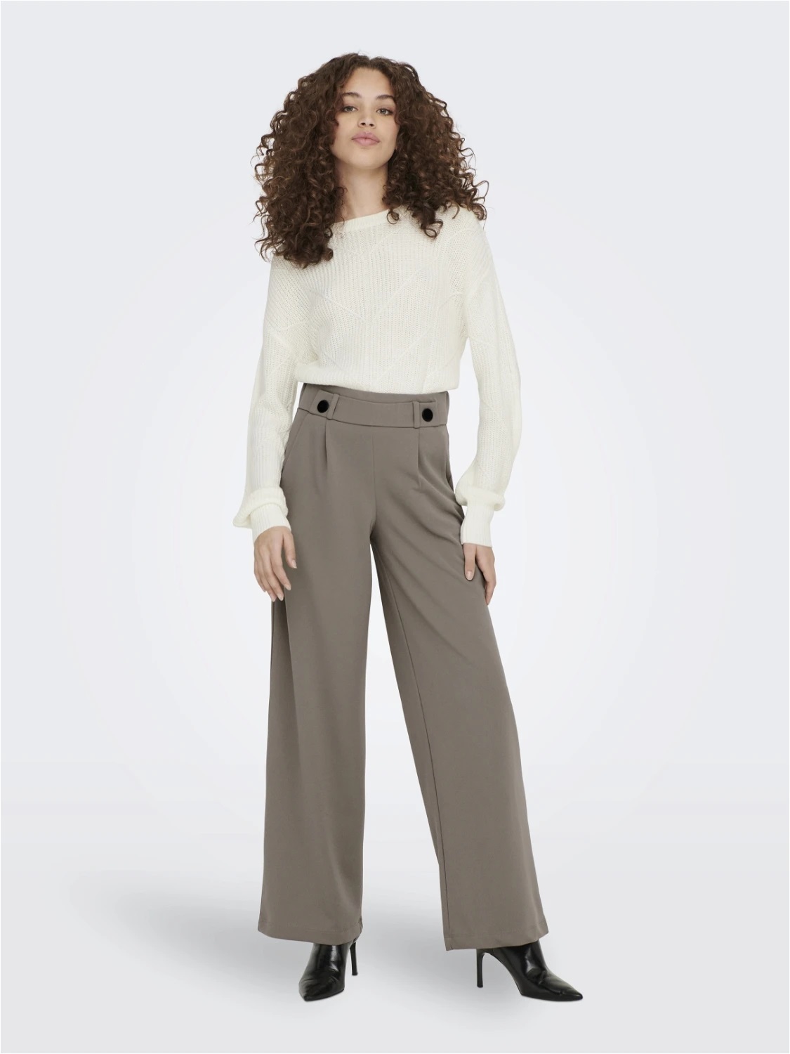 PANTALÓN JDY GEGGO NEW LONG TAUPE