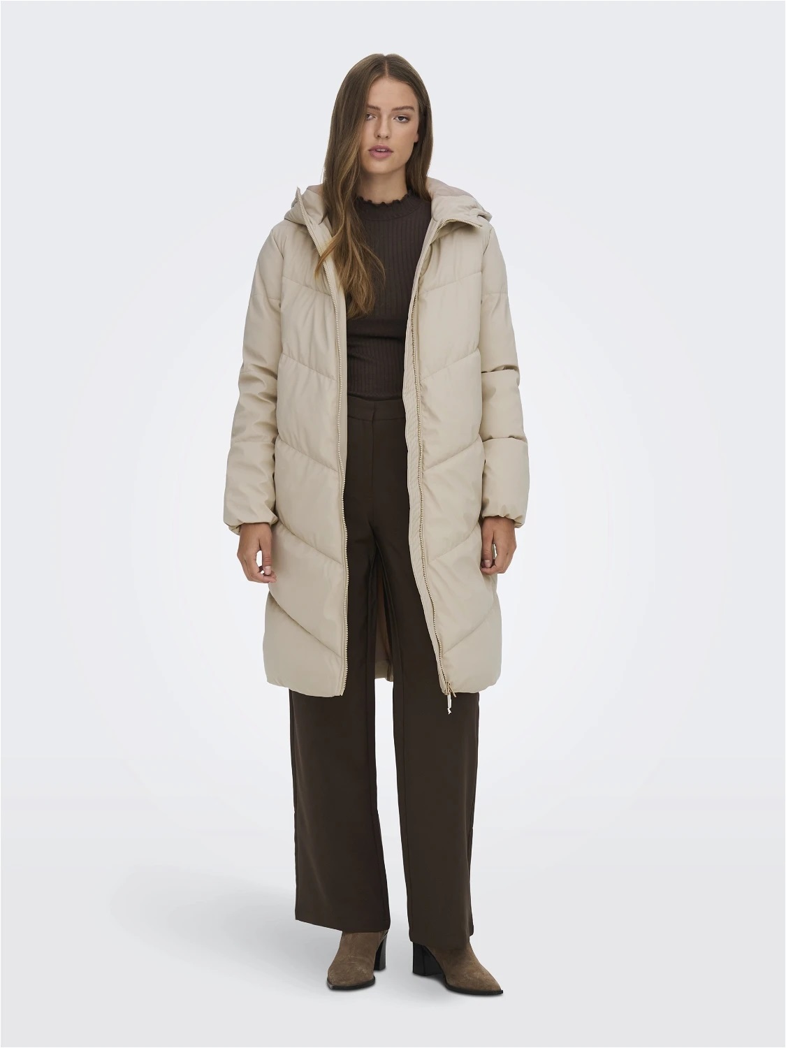 PLUMIFERO JDY ULRIKKA REP PUFFA TAUPE