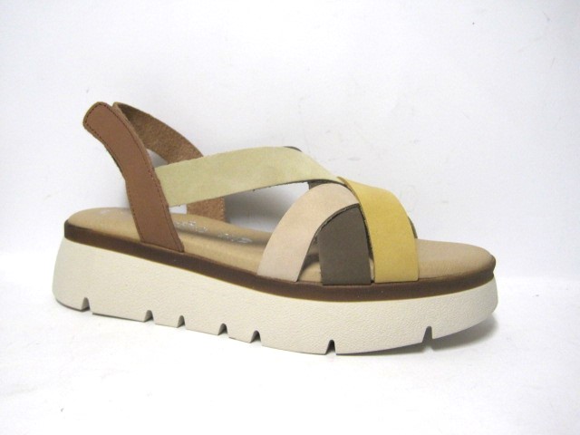 SANDALIA TIRAS COLORES VALERIA´S TAUPE MARRON