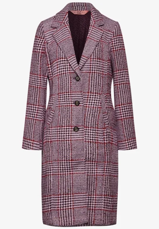 ABRIGO STREET ONE LONG CHECK REVERS MORADO