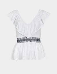 Producto TOP TIFFOSI ALGA BLANCO TROQUELADO CON VOLANTE