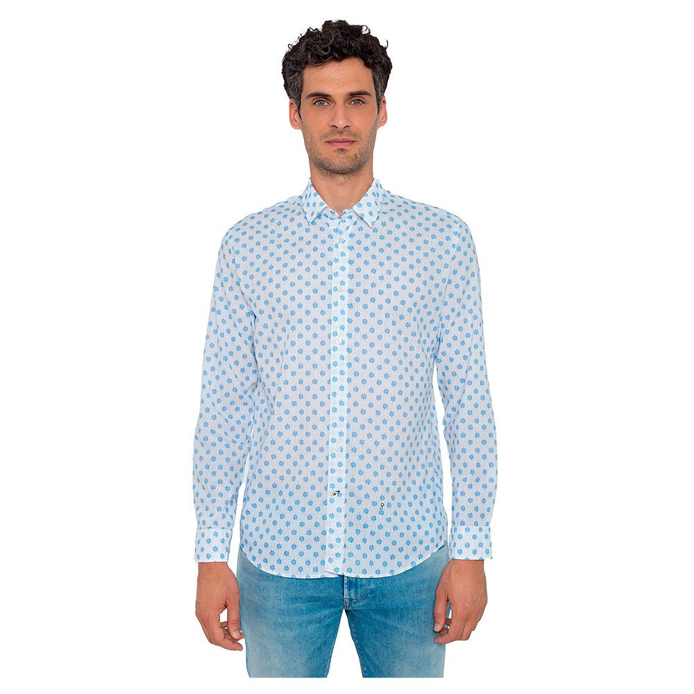Producto CAMISA PEPE JEANS PETER BLANCA DIBUJO AZUL