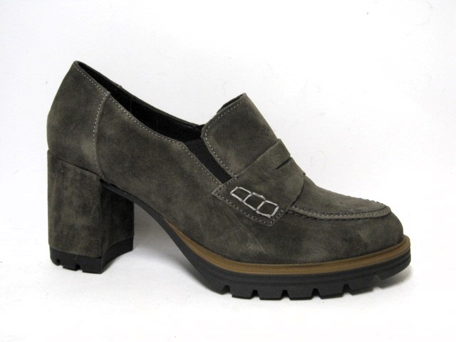 Producto MOCASIN TACON VIGUERA VITELO GRAFITO