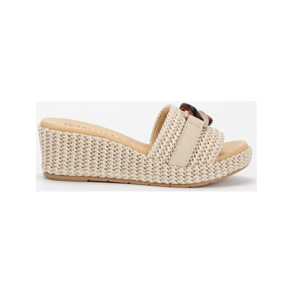 Producto MULE CUÑA PITILLOS NATURAL