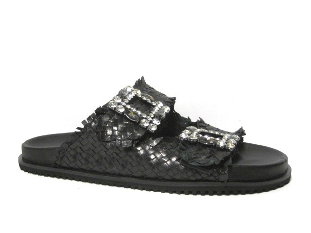 Producto SANDALIA BIO TRENZADA HEBILLA/PIEDRAS TOP 3 NEGRO