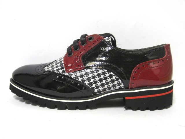 Producto ZAPATO CORDON PATA DE GALLO NEGRO/BLANCO