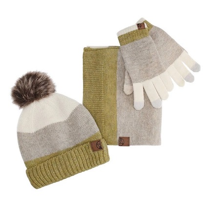 Producto PACK BUFANDA, GORRO Y GUANTES PEPE MOLL KAKI